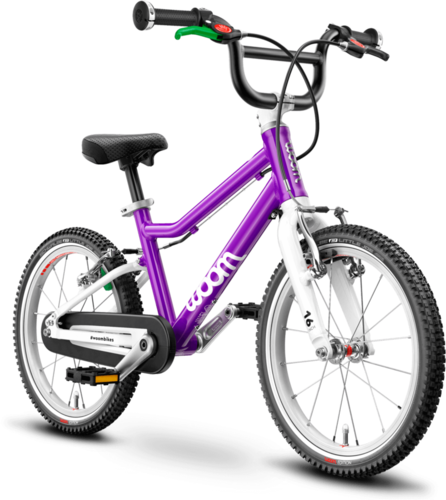 Detský ľahký bicykel WOOM 3 (Fialový, Osvetlenie Woom, ZÁMOK LOKKI: červený, Stojan woom 3)