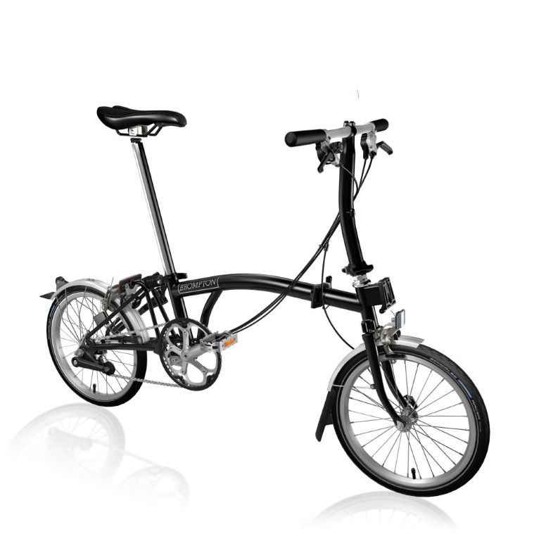 Skladací bicykel Brompton jednofarebný TITÁNOVÝ (FARBA: Black; S-TYP; 6 rýchlostný)