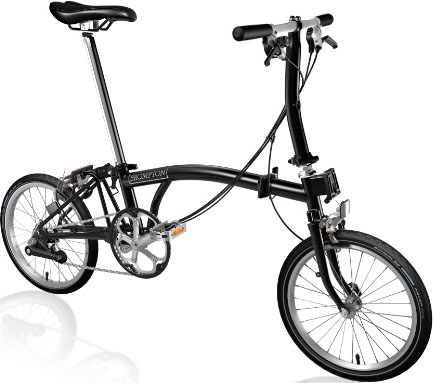 Skladací bicykel Brompton jednofarebný (FARBA: Čierna; S-TYP; 6 rýchlostný)