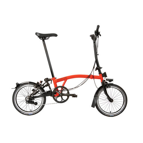 Skladací bicykel BROMPTON H6 - Black Edition (Rocket Red)