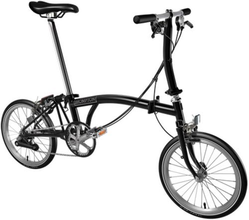 Skladací bicykel Brompton S6 jednofarebný (Black)