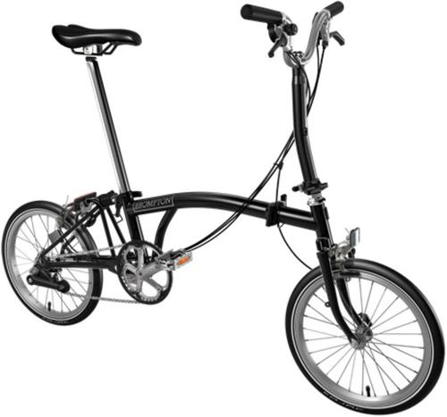 Skladací bicykel Brompton M6 jednofarebný (Čierna)