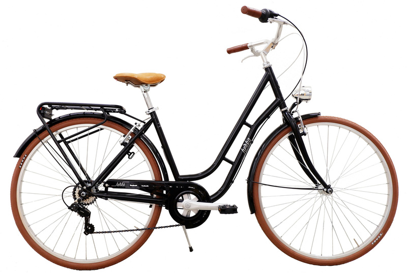 Mestský bicykel Herka Lady Anne 28 (Čierna)
