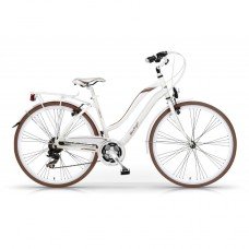 Mestský bicykel Vintage 28" dámský (FARBA MBM: Biela/svetlo hnedá)