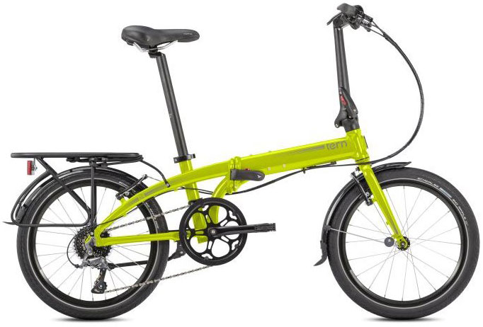 Skladací bicykel Tern Link D8 (Reflexná žltá/Strieborná)