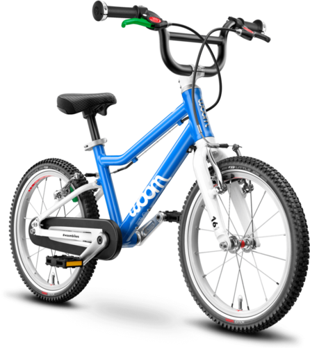 Detský ľahký bicykel WOOM 3 (Modrý, Osvetlenie Woom, ZÁMOK LOKKI: červený, Stojan woom 3)