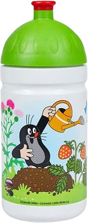 Zdravá fľaša 500 ml (Krtko a jahody - zelená)